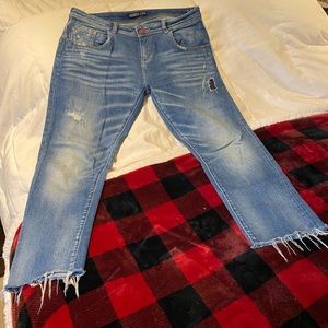 Zara Basics Z1975 Distressed Jeans- size 8